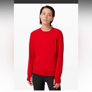Lululemon scuba crew pull over. Dark red, size 4. EUC, smoke free home.